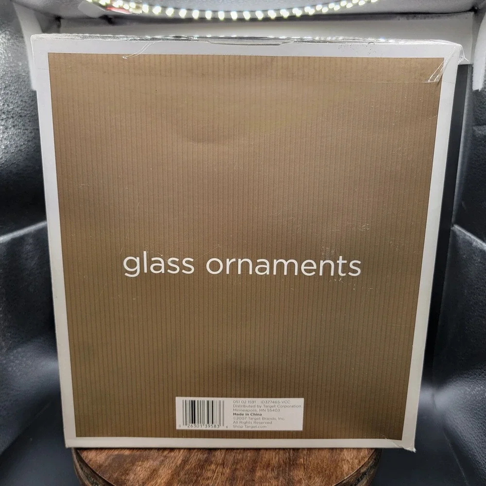 Target Glass White And Gold Frosted 4 Medium Ornaments